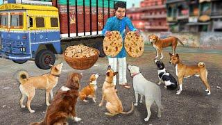 Feeding Hungry Dogs Truck Driver Ka Kutta Pariwar Ka Roti Khana Hindi Kahaniya Hindi Moral Stories