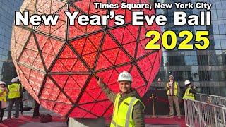 New York City Times Square New Year's Eve 2025 Ball Crystal Installation