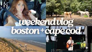  weekend vlog: noah kahan at fenway park (boston), visiting my horse, cape cod trip, + chatty grwm