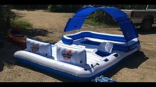 Bestway CoolerZ Tropical Breeze 6-Person Floating Island (Unboxing & Float)