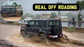 Jimny Real Life Off Roading in Rain ️: फ़स गई  !! Jimny 5 door off roading test !!