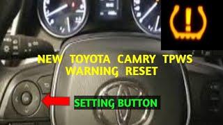 TOYOTA CAMRY 2018 TYRE PRESSURE LIGHT HOW  TO FIX ??