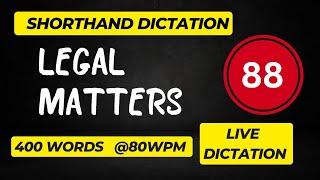 Legal Dictation {Exercise-88}  #jkssbsteno #jkhighcourtstenographer .