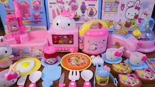 Toy AsmrUnboxing Pink Rabbit Kitchen Set Of Oven,Rice Cooker,Sink,Toaster,Kettle No Music,No Talk