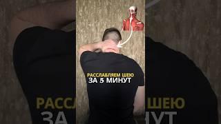 Расслабляем шею за 5 минут! #больвшее #упражнения #самомассаж #осанка