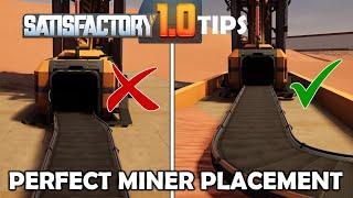 Zero Wonk. Perfect Miner Placement. Satisfactory 1.0 Tips