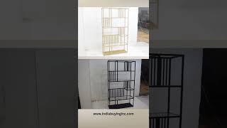 Brown And Black Wooden And Iron Storage Rack #jodhpur #jodhpurfurniture  @IndiaBuyingInc