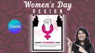 Women's day Design in Canva | Canva Tutorial | @yoursocialbae