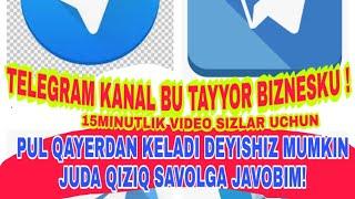 TELEGRAM KANALDA PUL ISHLASH!! TELEGRAM KANALDAN PUL ISHLASH  SIRLARI