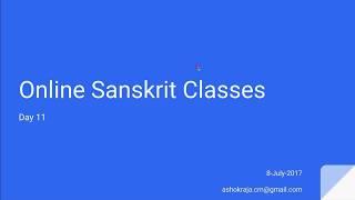 Sanskrit for Beginners by Ashok - Day 11