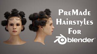 Pre-Made Hairstyles For Any 3D Model In Blender & UnrealEngine