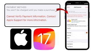 Fixed: Cannot Verify Payment Information Contact Apple Support For More Information