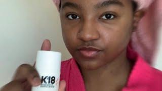 Wash day routine featuring Ouai Detox Shampoo and K18 Leave-In Mask! 