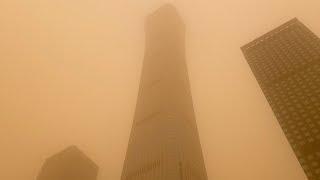 Yellow sky in Beijing as sandstorm from Mongolia hits China's capital