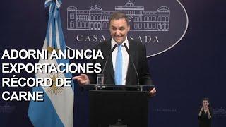 Manuel Adorni anunció exportaciones vacunas récord