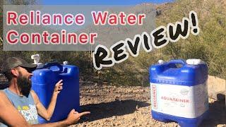 Review! Reliance Aqua-Tainer Water Storage Container. #offgrid #nomad