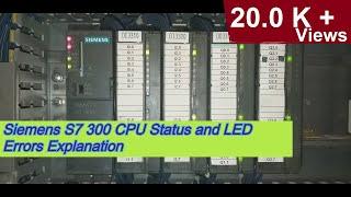 Siemens S7 300 CPU Status and LED Errors Explanation