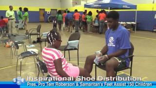 Inspirational Shoe Distribution Helps 150 District 7 Students