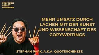 Mehr Umsatz durch Lachen mit der Kunst und Wissenschaft des Copywritings (Gast: Stephan Park)