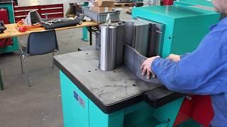 Step-by-step bending of a thick flat steel