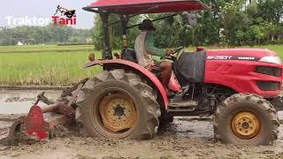 Traktor Sawah BESAR YANMAR EF393T Bekerja Cepat Sekali dalam Membajak