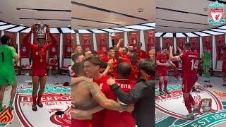 Liverpool Dressing Room Celebrations After Winning The FA Cup Final