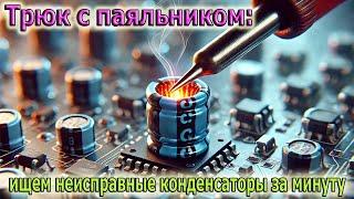 Экспресс диагностика Конденсаторов ПАЯЛЬНИКОМ - без сложностей и выпаивания