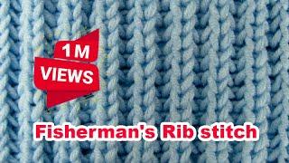 Knit Fisherman's Rib stitch & How to Bind off · Knitting Stitch Patterns · Feb, 2015