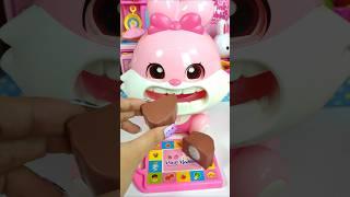 Satisfying with Unboxing & Review Cute Pink Rabbit Eating Food Toy Video | ASMR Videos no music