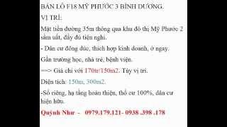 Lô f18 Mỹ Phước 3 , giá rẻ, mua đầu tư