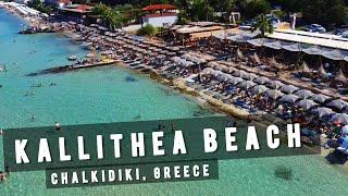 Kallithea Beach by drone, Chalkidiki | GREECE 