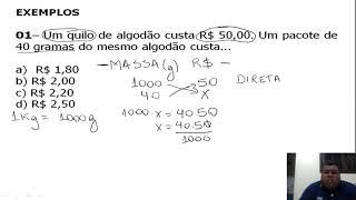 Regra de três simples - Aula completa + Exercícios