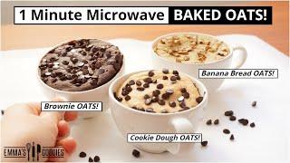 1 Minute Microwave BAKED OATS ! Easy Breakfast on the go!