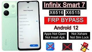 Infinix Smart 7 (X6516/X6515) Frp Bypass Android 12Google Account Bypass Without Pc Latest Update