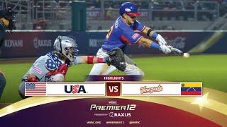 HIGHLIGHTS | Game 7 USA vs Venezuela | WBSC Premier12 2024 presented by RAXUS