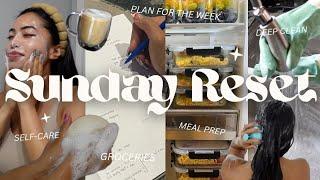 SUNDAY RESET ROUTINE // PREPARE FOR A PRODUCTIVE WEEK (Self-care, meal prep, cleaning, mental reset)