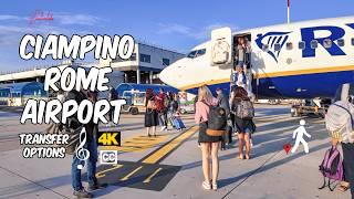 Rome  Airport Transportation Guide Ciampino To Termini 4K - Captions & Music