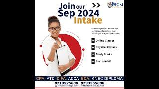 We invite you to join RCM ONLINE COLLEGE  virtual CPA classes.