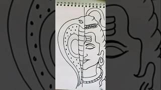 Quick simple and easy drawing of lord Shiva/Shankar bhagwan drawing