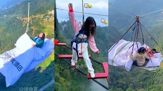 Bungee Jumping With Rope In Beautiful Place:Asmr Bungee Jumping