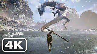 Black Myth WuKong - Dragon & Wolf Demon Boss Fight (4K 60FPS)