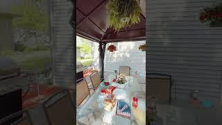 Outdoor Patio Decorating Ideas | Affordable Backyard Makover  #shorts #outdoorlivingspace #gazebo