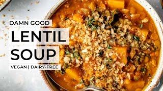 DAMN GOOD LENTIL SOUP | the best one-pot soup recipe! (vegan // dairy-free)