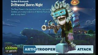 Driftwood Shores Night - Zombies Attack -  Gardens & Graveyards - PVZ Garden Warfare