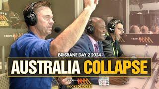Australian Top Order Collapse On Day 2 In Brisbane | Triple M Cricket