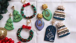 Polymer Clay Christmas Earring Compilation! Amazing Holiday Christmas DIY Earrings! Christmas 2022