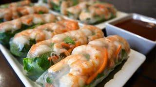 How to Make Vietnamese Spring Rolls With Peanut Sauce | Easy Shrimp Spring Rolls | Eats With Gasia