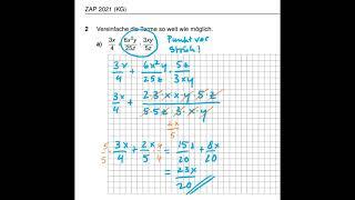 ZAP KG 2021 Aufgabe 2a und 2b