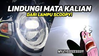 KEONG BALAP MAKIN MERESAHKAN | Sorot Lampu LED Honda Scoopy yang Minta Dib*||y