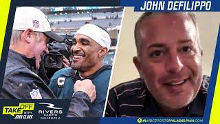 John DeFilippo on Hurts' progression, Doug Pederson returns & Eagles Super Bowl chances | Takeoff